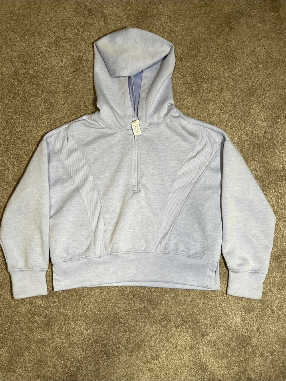 Yogalicious New Flow Cropped Quarter Zip Sweatshirt 3/4 Length Sleeve medium